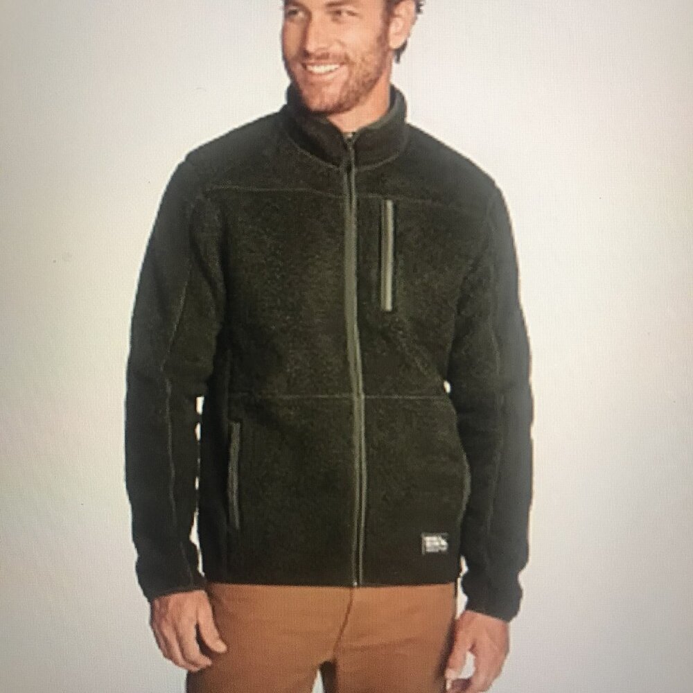Eddie Bauer Men's Chilali Faux Shearling Fleece Jacket Size XL Emeral Green